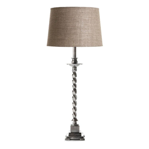 Buy Table Lamps Australia Roxbury Twisted Candlestick Table Lamp Base Only - Antique Silver, Brass - ELPIM50358AS