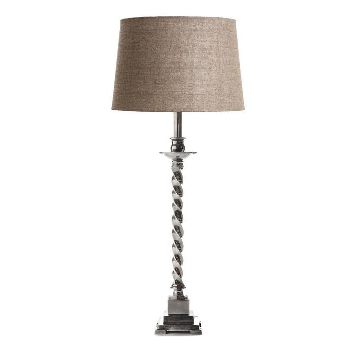 Buy Table Lamps Australia Roxbury Twisted Candlestick Table Lamp Base Only - Antique Silver, Brass - ELPIM50358AS
