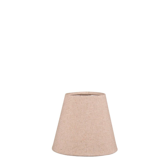 Buy Lamp Shades Australia XXXS Taper Lamp Shade (5x3x4.5 H) - Dark Natural Linen - Linen Lamp Shade with Clip Fixture - ELSZ5345NL