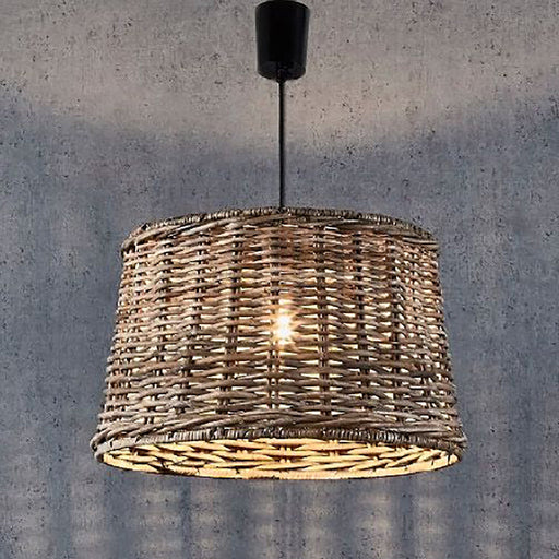 Buy Pendant Lights Australia Rattan Round 1 Light Pendant Large - ELPYYWKLOOWW