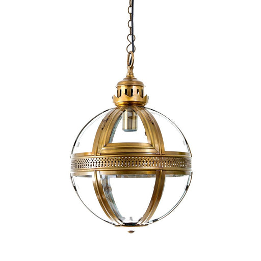 Buy Pendant Lights Australia Saxon 1 Light Pendant Small Antique Brass - ELCITWRT18SAB