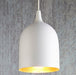 Buy Pendant Lights Australia Lumi-R 1 Light Pendant White Label Copper - ELLUM27WHTCOP