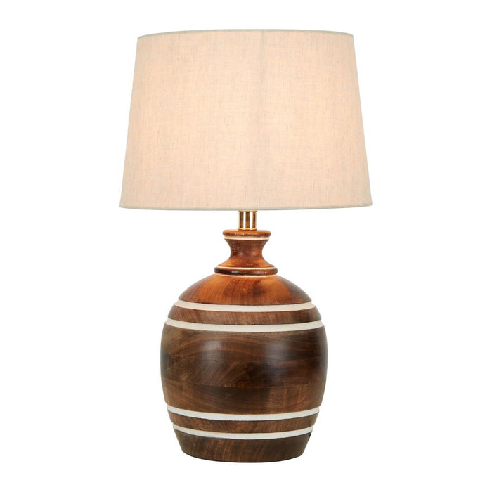 Buy Table Lamps Australia Belrose Wooden 1 Light Table Lamp - ELKB12624A