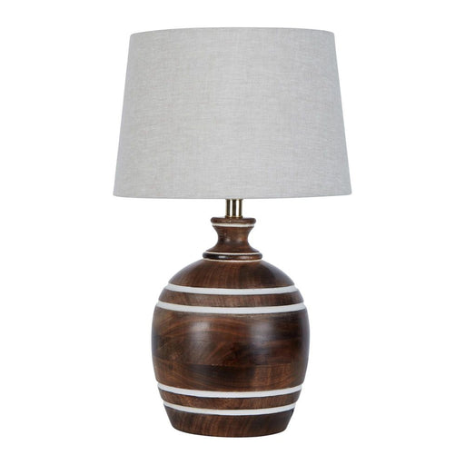 Buy Table Lamps Australia Belrose Wooden 1 Light Table Lamp - ELKB12624A