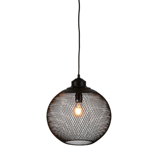 Buy Pendant Lights Australia Carlo Medium 1 Light Pendant Black - ELZR6359BM