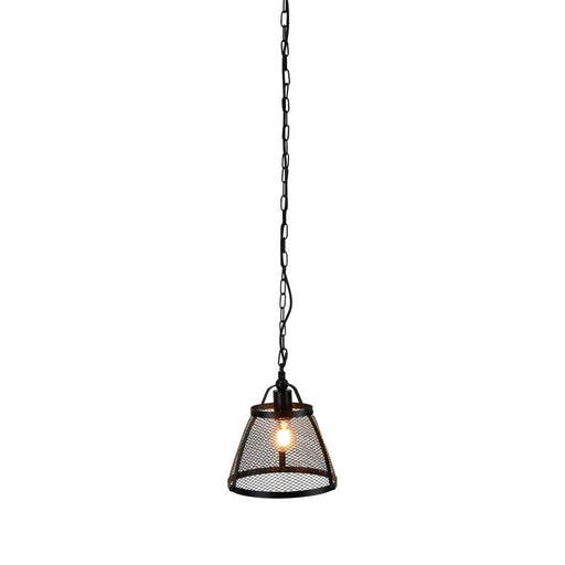 Buy Pendant Lights Australia Lorenzo Medium 1 Light Pendant Black - ELZR6344BS