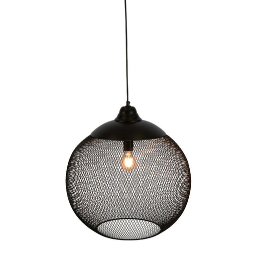Buy Pendant Lights Australia Carlo Large Pendant Light Black Metal - ELZR6359BB