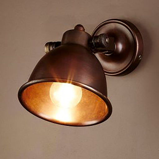 Buy Wall Sconce Australia Phoenix 1 Light Wall Lamp Dark Brass - ELPIM50718ABD