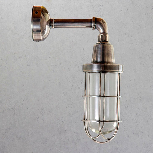 Buy Exterior Wall Lights Australia Starboard Outdoor Wall Lamp Antique Silver - ELPIM51046AS