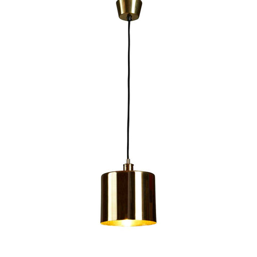Buy Pendant Lights Australia Portofino Medium 1 Light Metal Drum Pendant Shiny Brass - ELPRTF23BRA