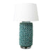 Buy Table Lamps Australia Wynberg Glazed Ceramic and Acrylic Cylinder Table Lamp Base Only - Turquoise - ELJC10150GRN