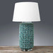Buy Table Lamps Australia Wynberg Glazed Ceramic and Acrylic Cylinder Table Lamp Base Only - Turquoise - ELJC10150GRN