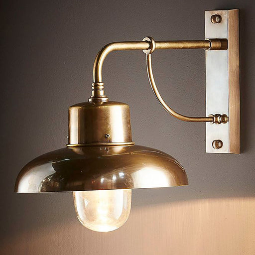 Buy Exterior Wall Lights Australia Bridgewater Outdoor Wall Lamp Brass - ELPIM51507AB