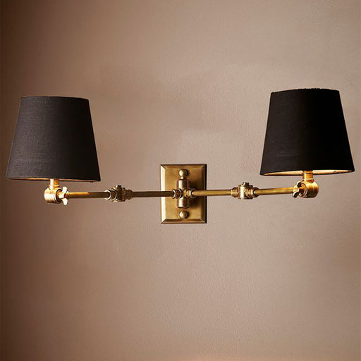 Buy Swing Arm Wall Lights Australia Worcester 2 Light Sconce Base Antique Brass - ELPIM30541AB