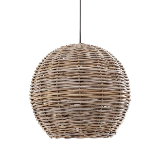 Buy Pendant Lights Australia Rattan Round 1 Light Pendant 400mm - ELVAN223