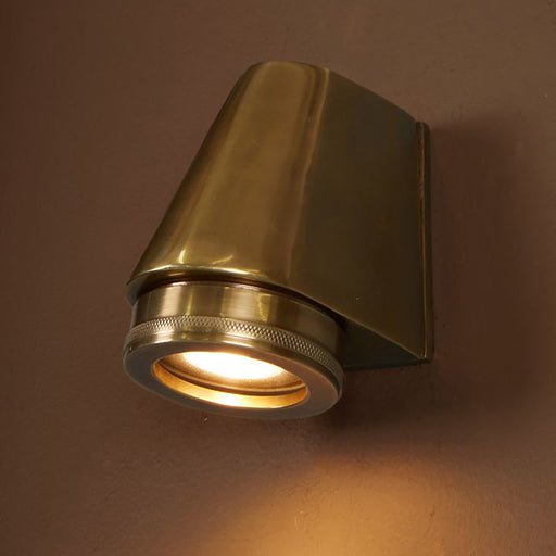Buy Exterior Wall Lights Australia Seaman Outdoor Wall Lamp Antique Brass - ELPIM50655AB