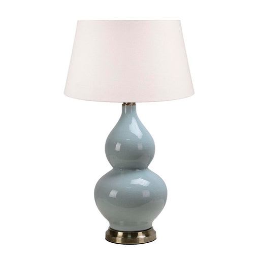 Buy Table Lamps Australia Terrigal Glazed Ceramic and Metal Vase Table Lamp Base Only - Pale Blue - ELJCV1131