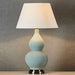 Buy Table Lamps Australia Terrigal Glazed Ceramic and Metal Vase Table Lamp Base Only - Pale Blue - ELJCV1131
