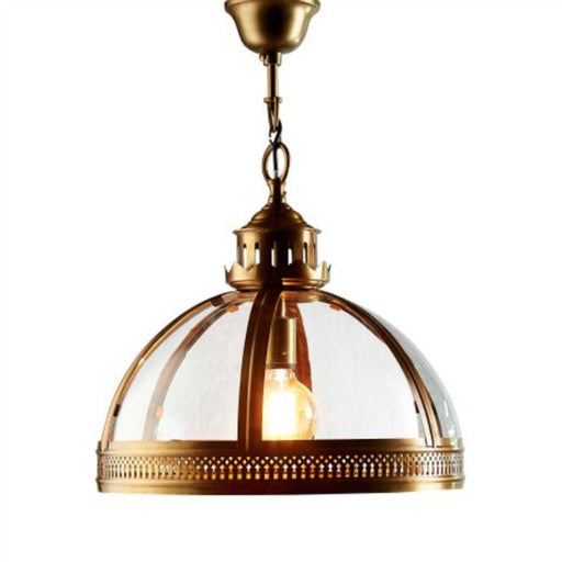 Buy Pendant Lights Australia Winston 1 Light Pendant Antique Brass Small - ELCITFR4482B