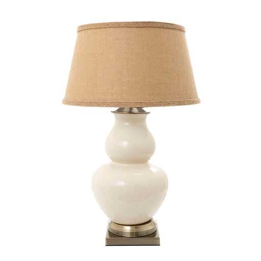 Buy Table Lamps Australia Matisse Glazed Ceramic and Metal Vase Table Lamp Base Only - Cream - ELJC9277