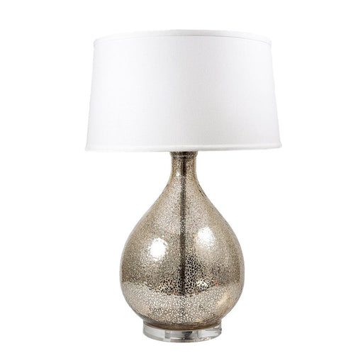 Buy Table Lamps Australia Halifax - Silver - Table Lamp with off White shade - ELZR6370