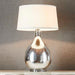 Buy Table Lamps Australia Halifax - Silver - Table Lamp with off White shade - ELZR6370