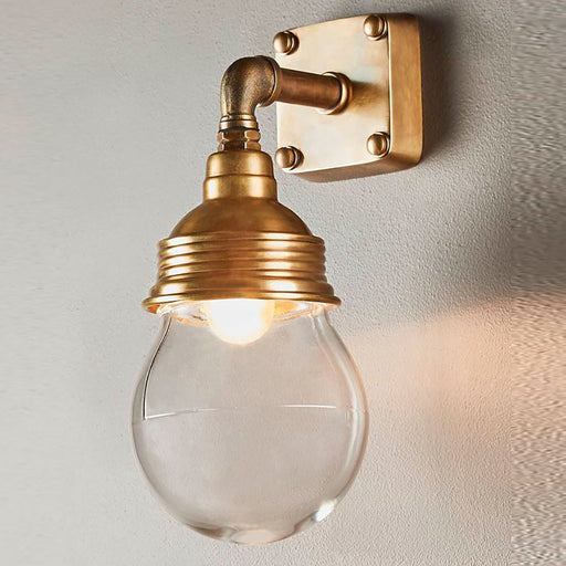 Buy Exterior Wall Lights Australia Dover Outdoor Wall Lamp Antique Brass - ELPIM51119AB