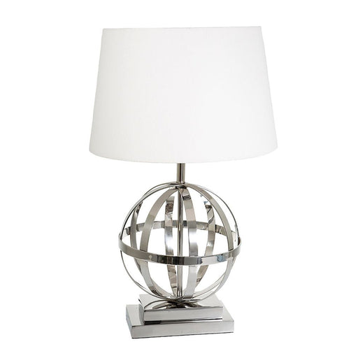 Buy Table Lamps Australia Da Vinci Modern Spherical Metal Table Lamp Base Only - Shiny Nickel - ELSB21951