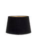 Buy Lamp Shades Australia Medium Drum Lamp Shade (14x12x9.5 H) - Black with Gold Lining - Linen Lamp Shade - ELSZ141295BLKGLDEU
