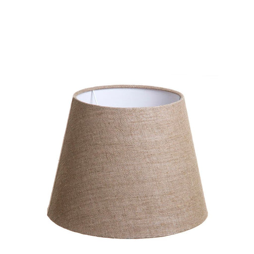 Buy Lamp Shades Australia Small Taper Lamp Shade (12x8x9 H) - Dark Natural Linen - Linen Lamp Shade - ELSZ1289NLEU