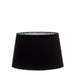 Buy Lamp Shades Australia Medium Oval Lamp Shade (14x9 x 11x6 x9 H) - Black with Silver Lining - Linen Lamp Shade - ELSZOVAL14BLKSILEU