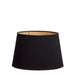 Buy Lamp Shades Australia Medium Oval Lamp Shade (14x9 x 11x6 x9 H) - Black with Gold Lining - Linen Lamp Shade - ELSZOVAL14BLKGLDEU
