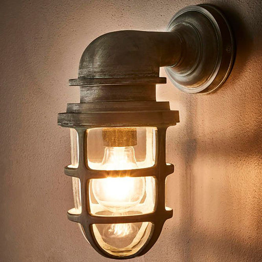 Buy Exterior Wall Lights Australia Porto Outdoor Wall Lantern Old Iron Finish - ELPIM59895OI