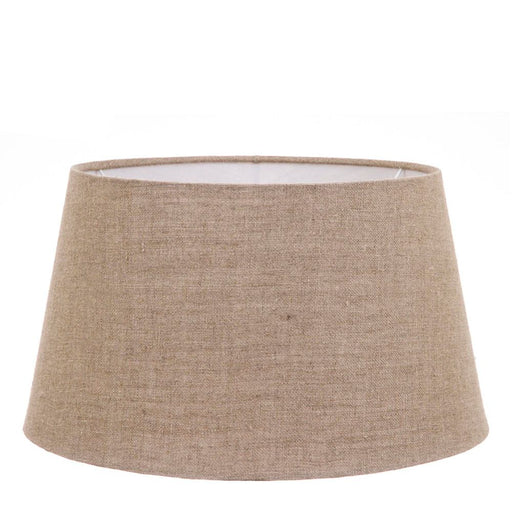 Buy Lamp Shades Australia XXL Drum Lamp Shade (20x18x12 H) - Dark Natural Linen - Linen Lamp Shade - ELSZ201812NLEU