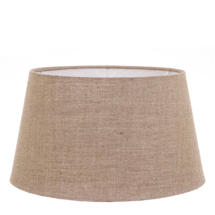 Buy Lamp Shades Australia XXL Drum Lamp Shade (20x18x12 H) - Dark Natural Linen - Linen Lamp Shade - ELSZ201812NLEU