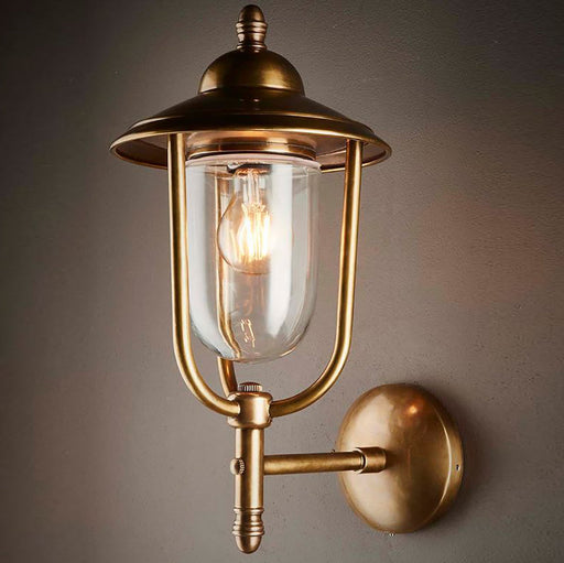 Buy Exterior Wall Lights Australia Pier Outdoor Wall Lamp Antique Brass - ELPIM51230AB