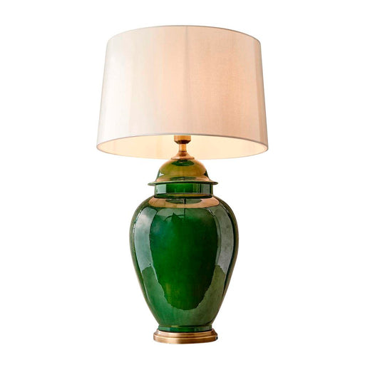 Buy Table Lamps Australia Fine Cotton Table Lamp Base Emerald - ELJC12382