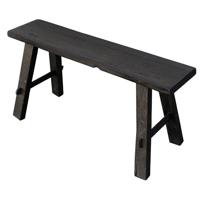 Medium Teak Wood Bench Black - RHRA07BK