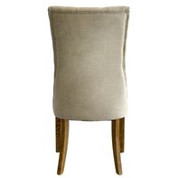 Diana Buttoned Hamptons Dining Chair Beige - OWFC0031B
