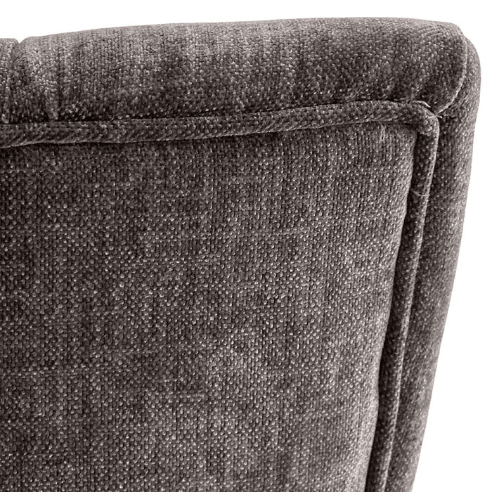Diana Buttoned Hamptons Dining Chair Silver Grey - OWFC0031SG