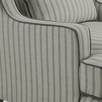 Bondi Hamptons Pin Stripe Armchair Blue - OWFL0227P-1