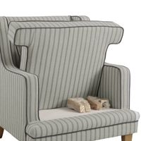 Bondi Hamptons Pin Stripe Armchair Blue - OWFL0227P-1