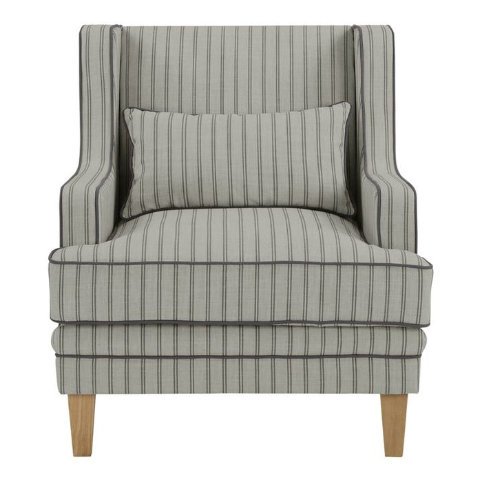 Bondi Hamptons Pin Stripe Armchair Blue - OWFL0227P-1