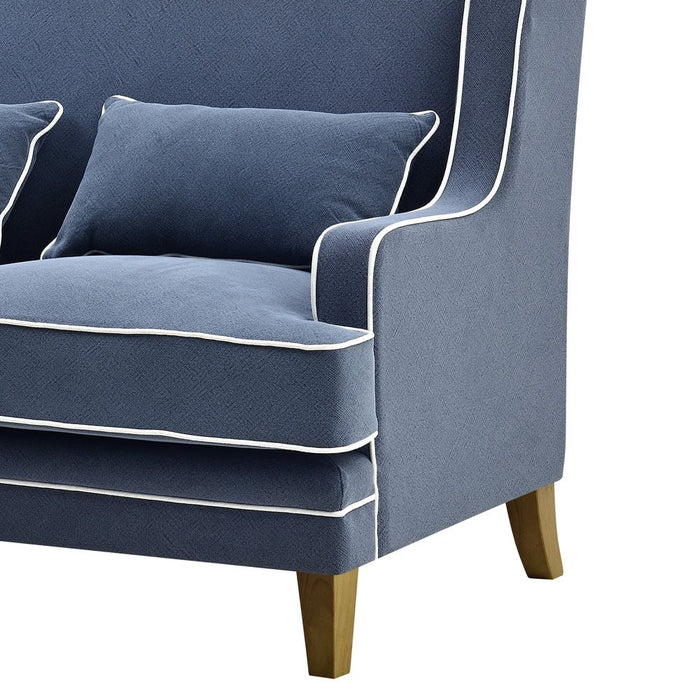 Bondi Hamptons 2 Seat Soft With White Piping Navy - OWFL0227NV-2