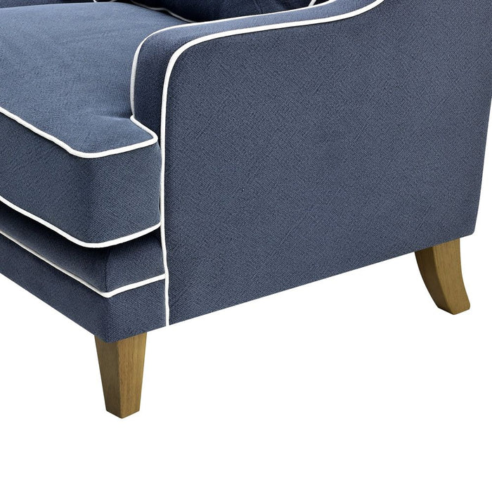 Bondi Hamptons 2 Seat Soft With White Piping Navy - OWFL0227NV-2