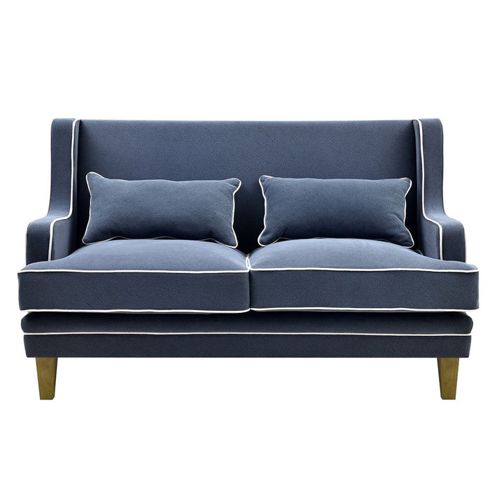 Bondi Hamptons 2 Seat Soft With White Piping Navy - OWFL0227NV-2