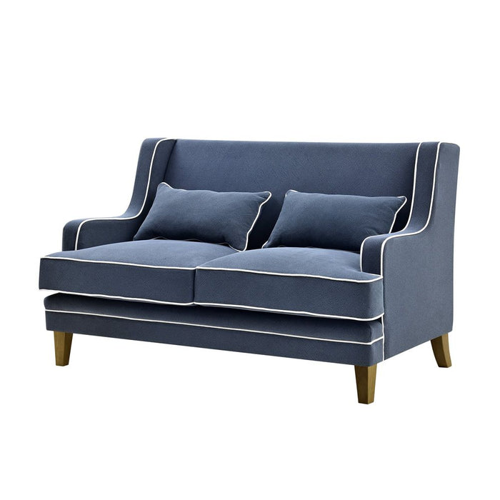 Bondi Hamptons 2 Seat Soft With White Piping Navy - OWFL0227NV-2
