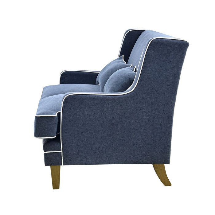 Bondi Hamptons 2 Seat Soft With White Piping Navy - OWFL0227NV-2