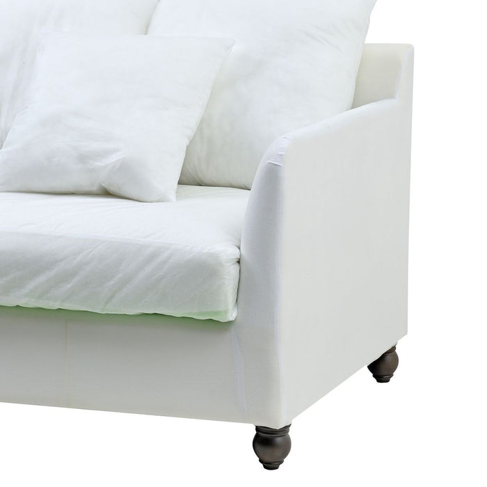 Noosa Hamptons 3 Seat Sofa Base & Cushion Inserts White - OWFL0235
