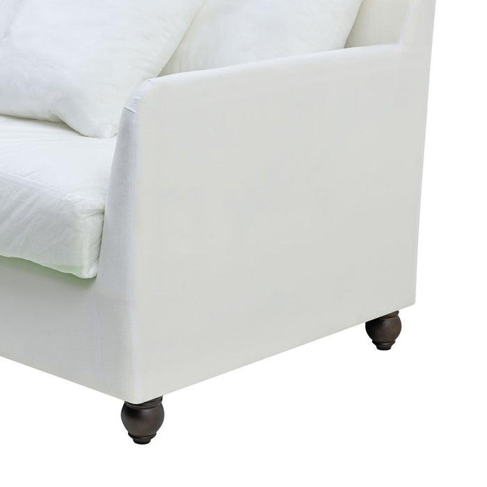 Noosa Hamptons 3 Seat Sofa Base & Cushion Inserts White - OWFL0235